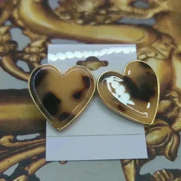 Sugarfix by Baublebar Tortoise Heart Earring + 2 boutique brand bundle of 3 - Picture 2 of 6